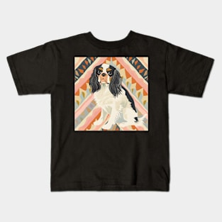 English Springer Spaniel in 70's Kids T-Shirt